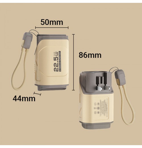 Reisefreundliche 10000mAh Powerbank mit Doppelkabelladegert Reisefreundliche 10000mAh Powerbank mit Doppelkabelladegert