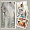 50% Rabatt 2-teiliges Set aus Oberteilen und Hosen mit Kapuze und Kordelzug für Damen 50% Rabatt 2-teiliges Set aus Oberteilen und Hosen mit Kapuze und Kordelzug für Damen