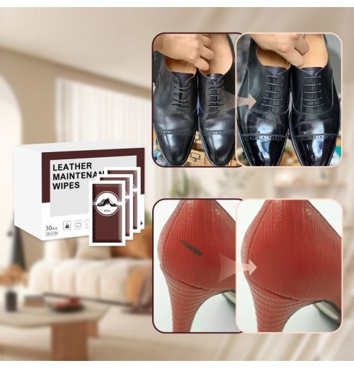 Lederpflege-Tücher für Schuhe – 30 Stück/Box Lederpflege-Tücher für Schuhe – 30 Stück/Box