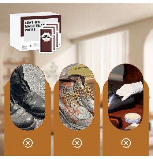 Lederpflege-Tücher für Schuhe – 30 Stück/Box Lederpflege-Tücher für Schuhe – 30 Stück/Box