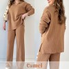 Neujahrsverkauf 50% OFF Zweiteiliges Set mit V-Ausschnitt und Schlitz aus Strick Neujahrsverkauf 50% OFF Zweiteiliges Set mit V-Ausschnitt und Schlitz aus Strick
