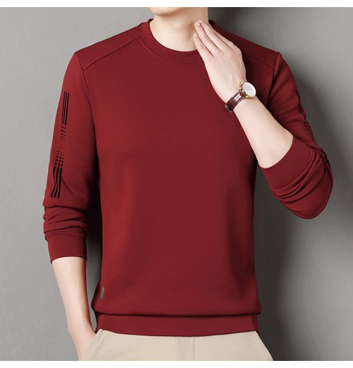 Bedrucktes verdicktes Sweatshirt mit Rundhalsausschnitt für Herren