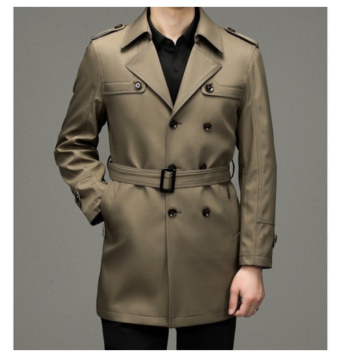 Seasonal PromotionsMen's Double Breasted Windbreaker Jacket Seasonal PromotionsMen's Double Breasted Windbreaker Jacket