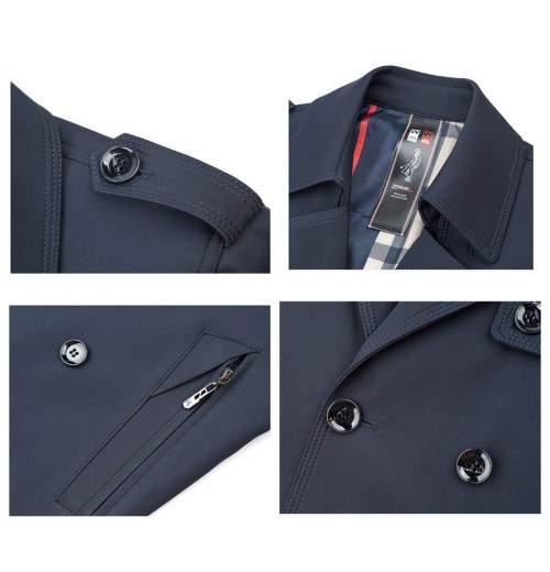 Seasonal PromotionsMen's Double Breasted Windbreaker Jacket Seasonal PromotionsMen's Double Breasted Windbreaker Jacket