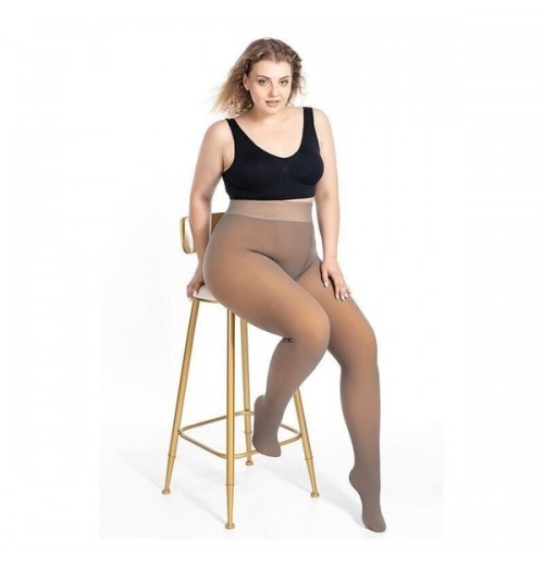 Warme, elastische Strumpfhose mit Kunstplüschfutter Warme, elastische Strumpfhose mit Kunstplüschfutter
