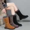 Winterstiefel mit dicken Sohlen aus Plüsch für Frauen Winterstiefel mit dicken Sohlen aus Plüsch für Frauen