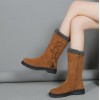 Winterstiefel mit dicken Sohlen aus Plüsch für Frauen Winterstiefel mit dicken Sohlen aus Plüsch für Frauen