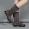 Winterstiefel mit dicken Sohlen aus Plüsch für Frauen Winterstiefel mit dicken Sohlen aus Plüsch für Frauen
