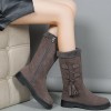 Winterstiefel mit dicken Sohlen aus Plüsch für Frauen Winterstiefel mit dicken Sohlen aus Plüsch für Frauen