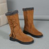 Winterstiefel mit dicken Sohlen aus Plüsch für Frauen Winterstiefel mit dicken Sohlen aus Plüsch für Frauen