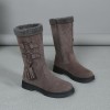 Winterstiefel mit dicken Sohlen aus Plüsch für Frauen Winterstiefel mit dicken Sohlen aus Plüsch für Frauen
