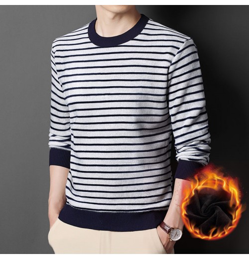 Warmer modischer Herren-Streifenpullover Warmer modischer Herren-Streifenpullover