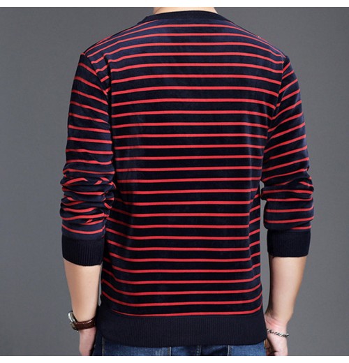 Warmer modischer Herren-Streifenpullover Warmer modischer Herren-Streifenpullover