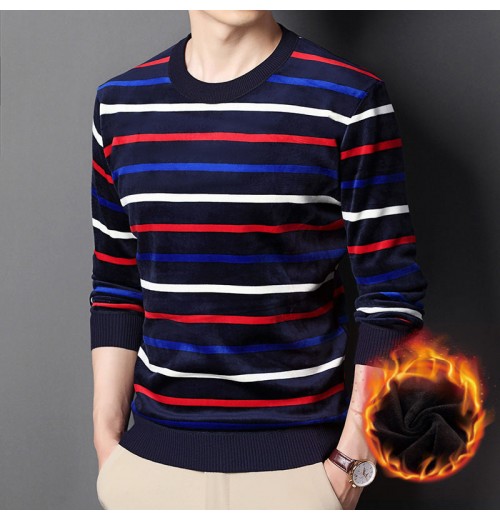 Warmer modischer Herren-Streifenpullover Warmer modischer Herren-Streifenpullover