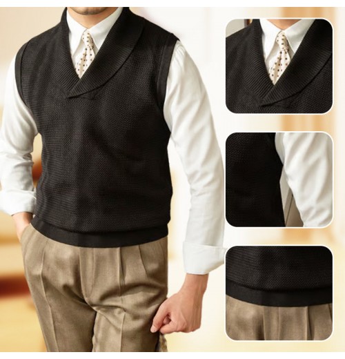 Weihnachtsverkauf - 49 % RABATT Elegante Strickweste im Slim Fit für Herren Weihnachtsverkauf - 49 % RABATT Elegante Strickweste im Slim Fit für Herren